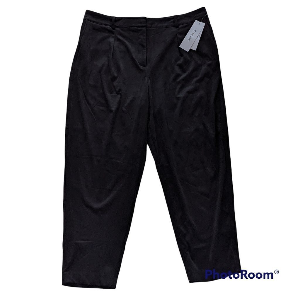 NWT CALVIN KLEIN Faux suede pants with pockets sz 14 @U